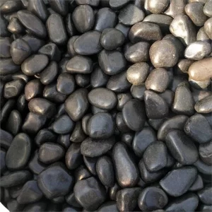 High Polished Black River Pebble Rock Stone