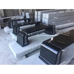 Indian Black Granite Park Seating Bench