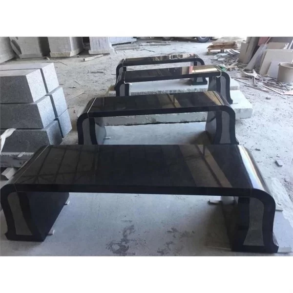 Indian Black Granite Park Seating Bench