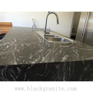Jet Black Granite Tile for Kitchen