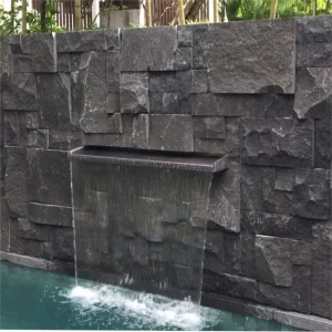 Natural Black Granite Loose Big Blocks Stone Wall Cladding For Wall