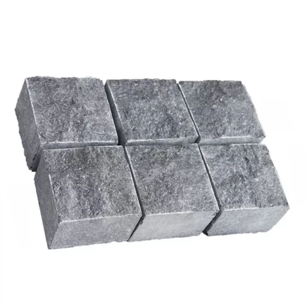 Natural Black Granite Paving Cobble Stones For Garden