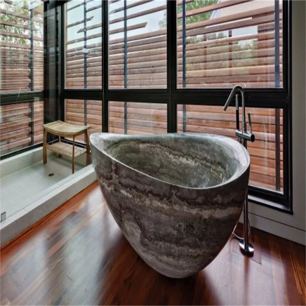 Natural Black Stone Soaking Tubs