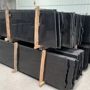 Natural Pure Black Granite Semi Slabs