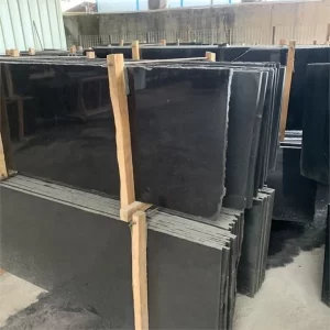 Natural Pure Black Granite Semi Slabs