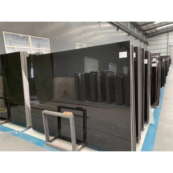 Polished Absolute Black Granite Slab