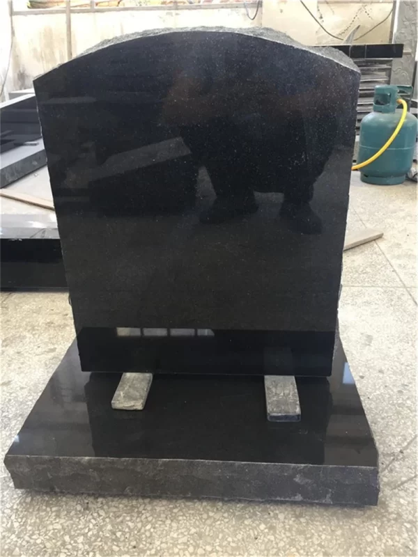Polished Black Head Stone