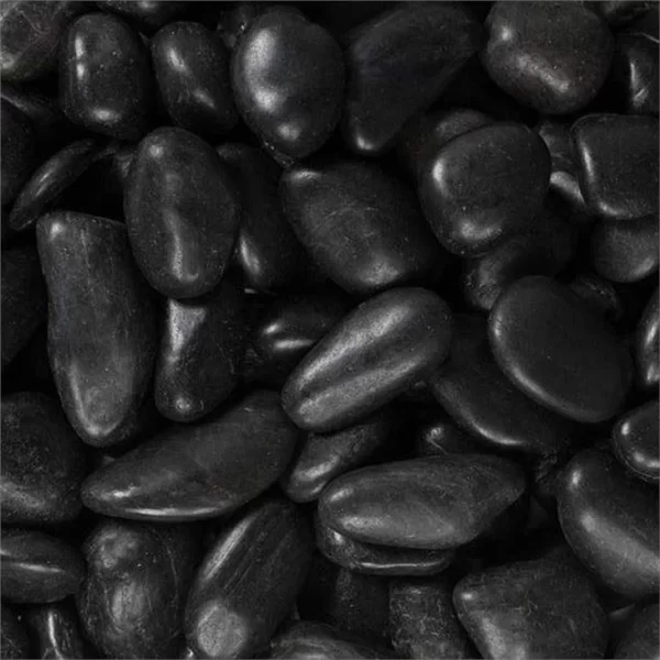 Polished Black Pebble Landscaping Stone