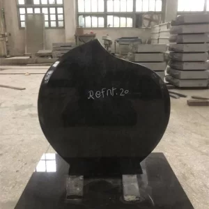 Polished Indian Black Granite Memorial Stone