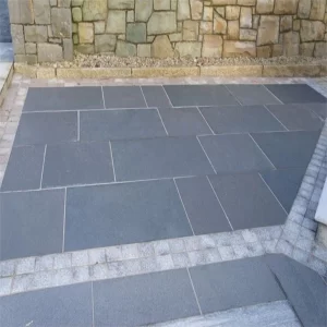 Sealing Flamed Black Granite Paving