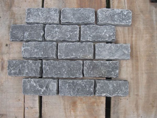 black limestone cobbles