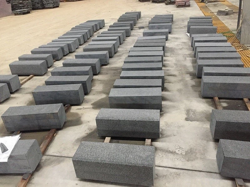 Black Granite Outdoor Big Kerb Stone For Decoration