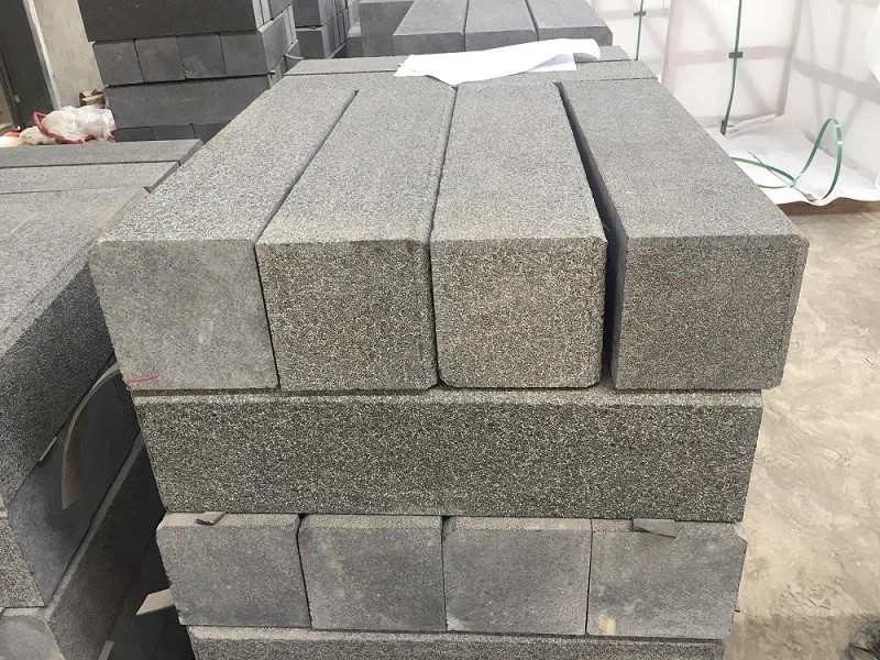 Black Granite Outdoor Big Kerb Stone For Decoration