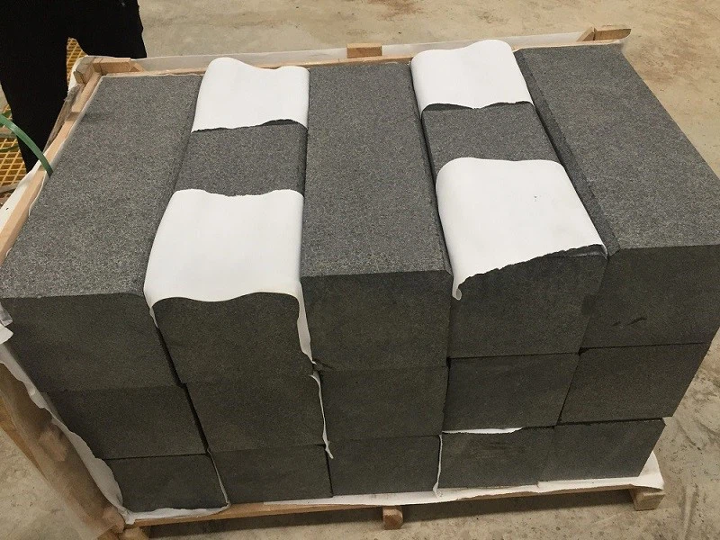 Black Granite Outdoor Big Kerb Stone For Decoration