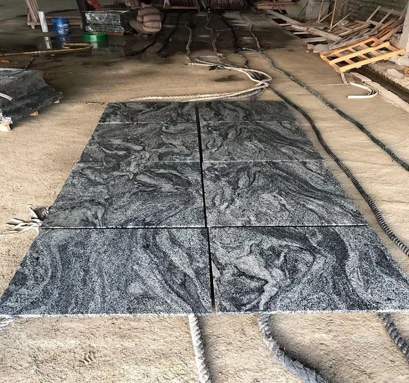 Black Granite With White Veins Flooring Paver