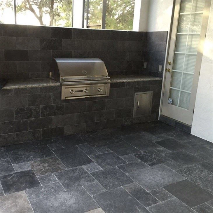 Black Limestone French Pattern Pavers