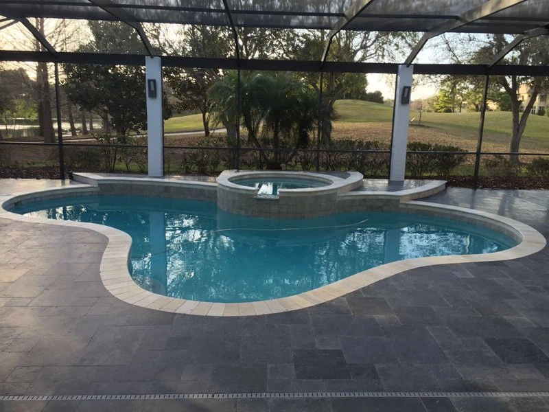 Black Limestone French Pattern Pavers