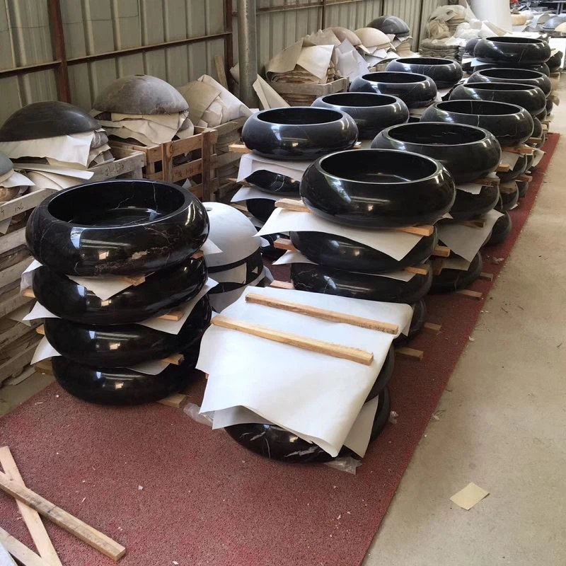 Black Marble Sinks With Different Shapes