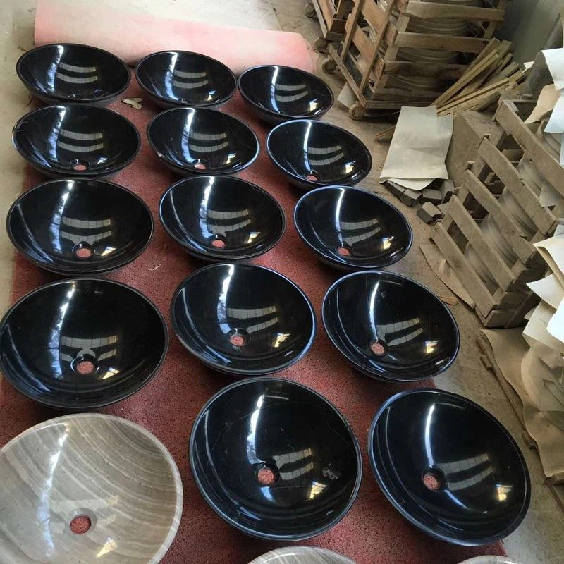 Black Marble Sinks With Different Shapes