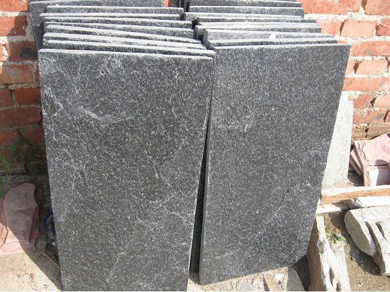 Black Nature Quartzite Splitface Tiles