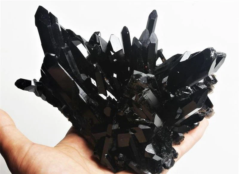 Black Quartz Crystal Decorative Clusters