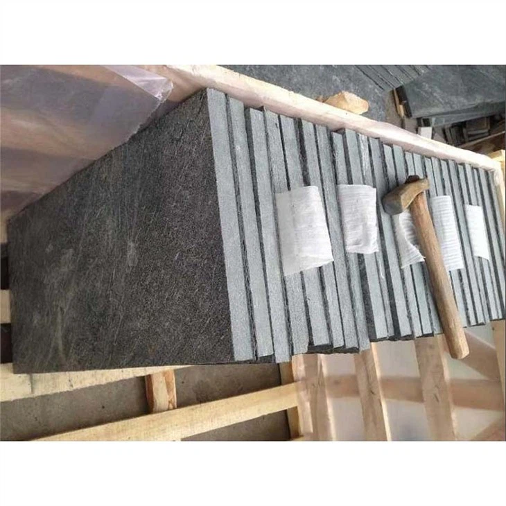 Black Quartzite Flamed Floor Paver