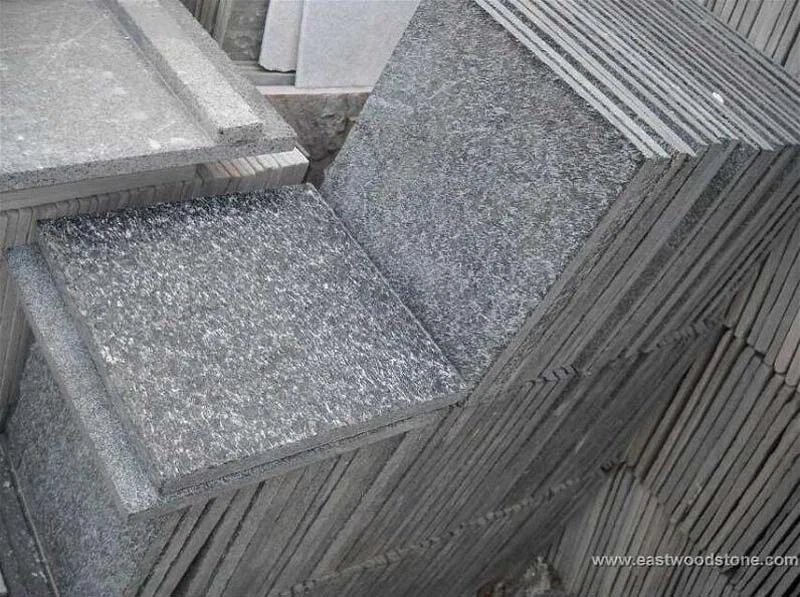 Black Quartzite Flamed Floor Paver