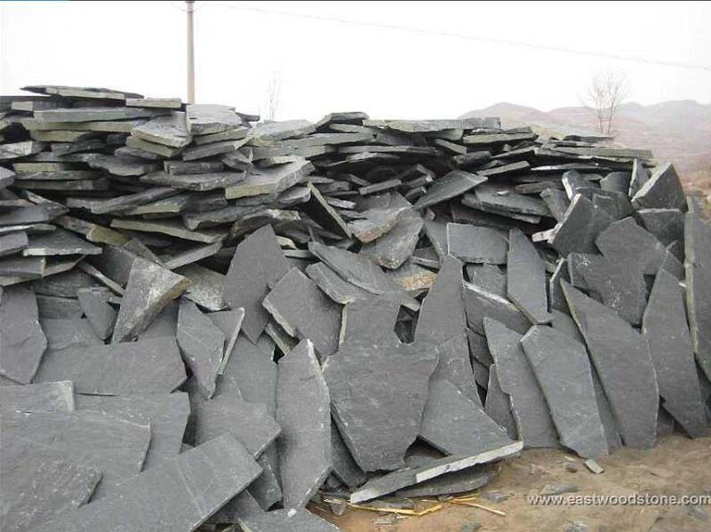 Black Quartzite Flamed Floor Paver