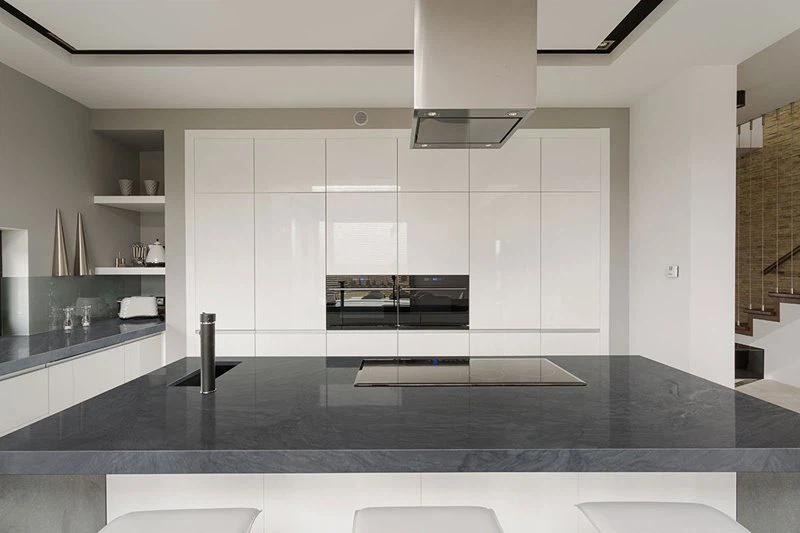 Black Quartzite Slabs For Kitchen Countertop