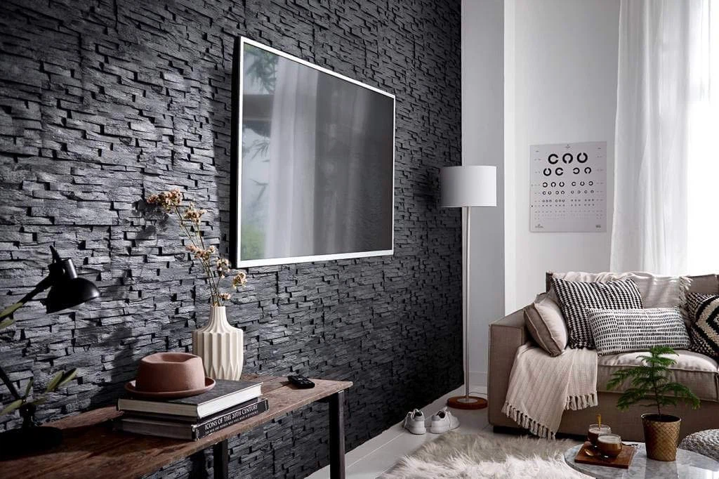 Black Quartzite Wall Panel