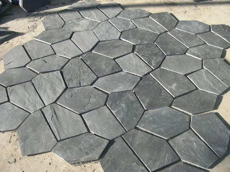 Black Slate Crazy Paving