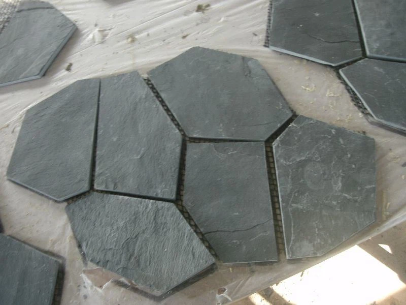 Black Slate Crazy Paving