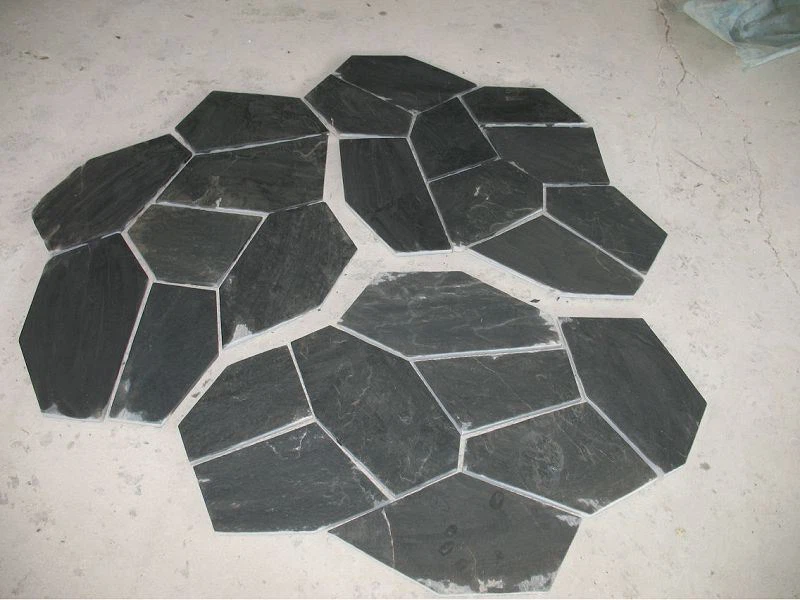 Black Slate Crazy Paving