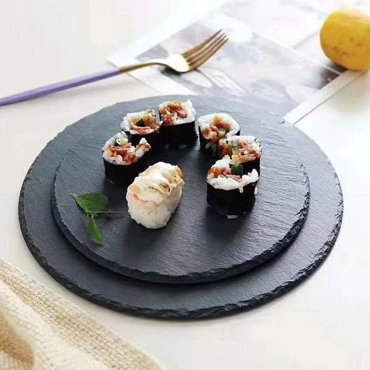Black Slate Dining Plate