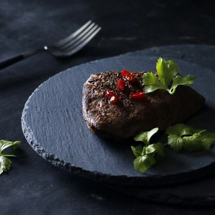 Black Slate Dining Plate