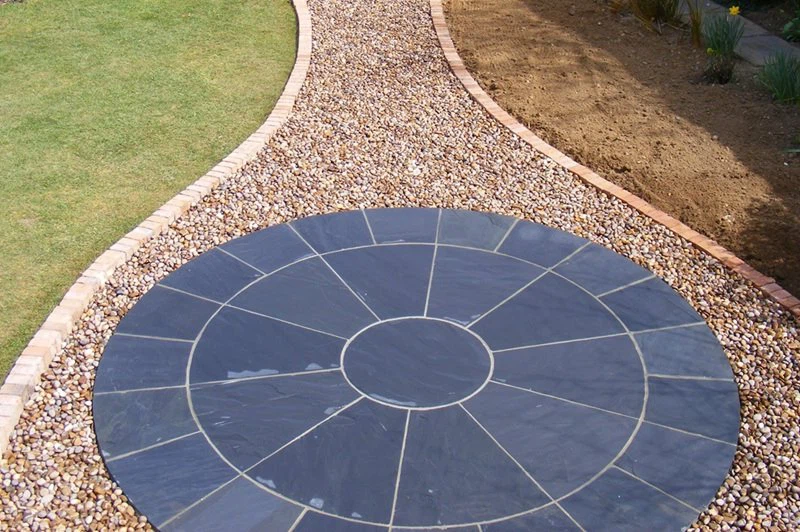 Black Slate Patio Circle