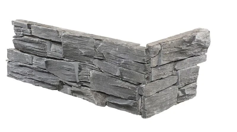 Black Slate Stacked Stone Wall Veneer