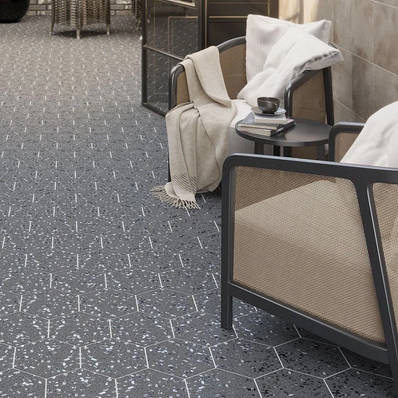 Black Terazzo Mosaic For Bathroom Paving