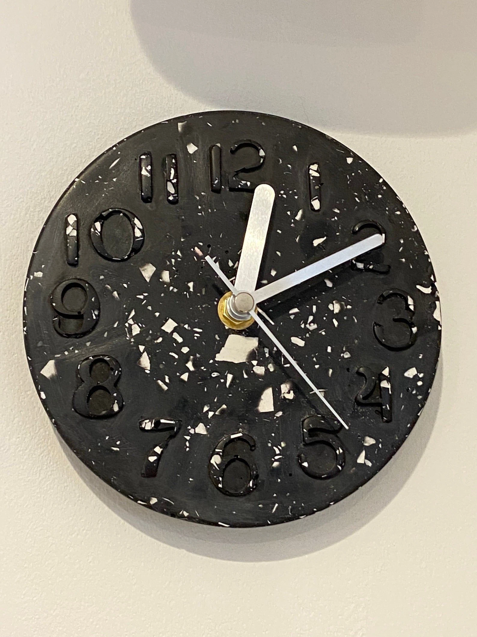 Black Terrazzo Clock