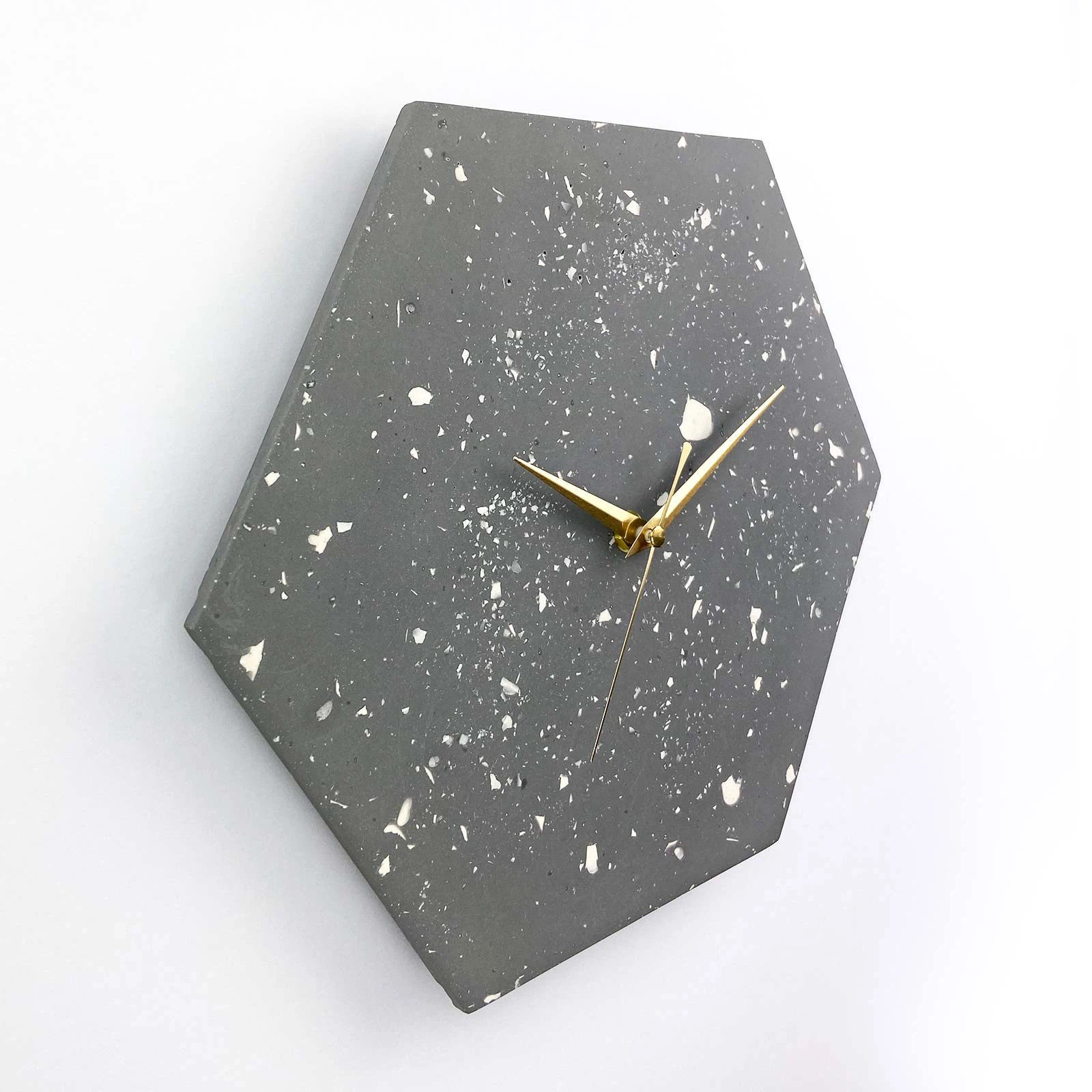 Black Terrazzo Clock