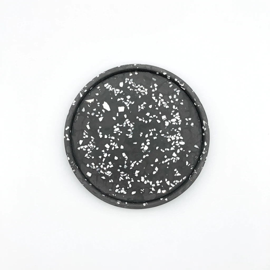 Black Terrazzo Cup Coasters