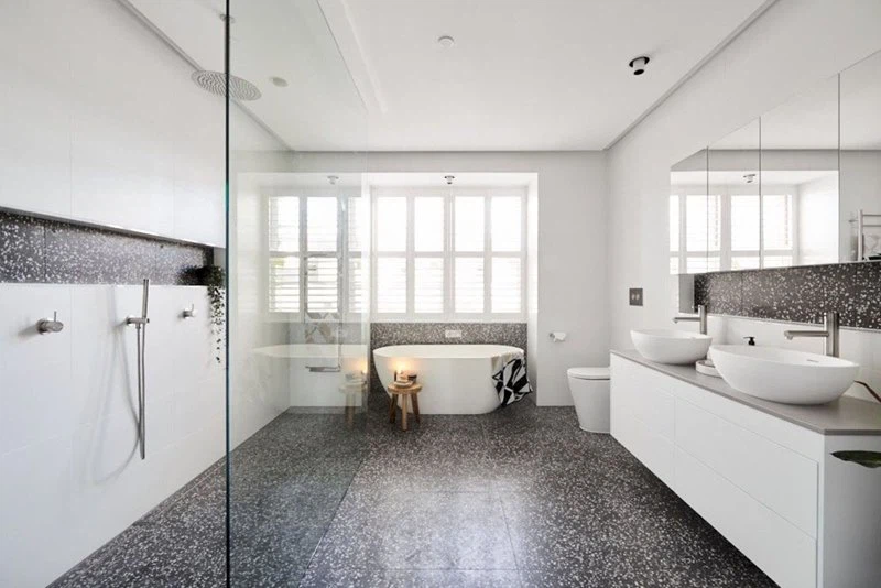 Black Terrazzo Flooring Tiles