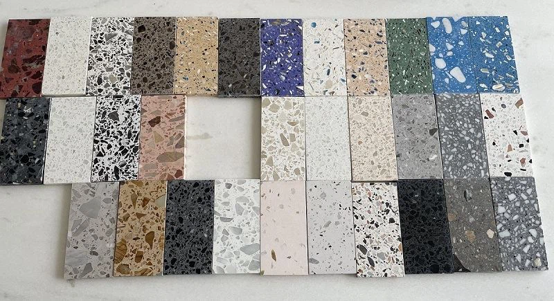 Black Terrazzo Side Table