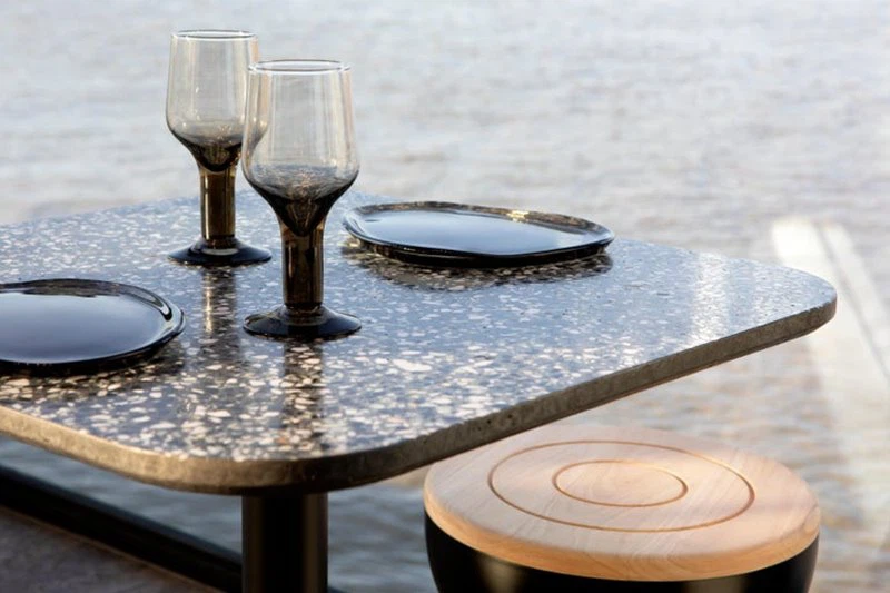 Black Terrazzo Table Tops