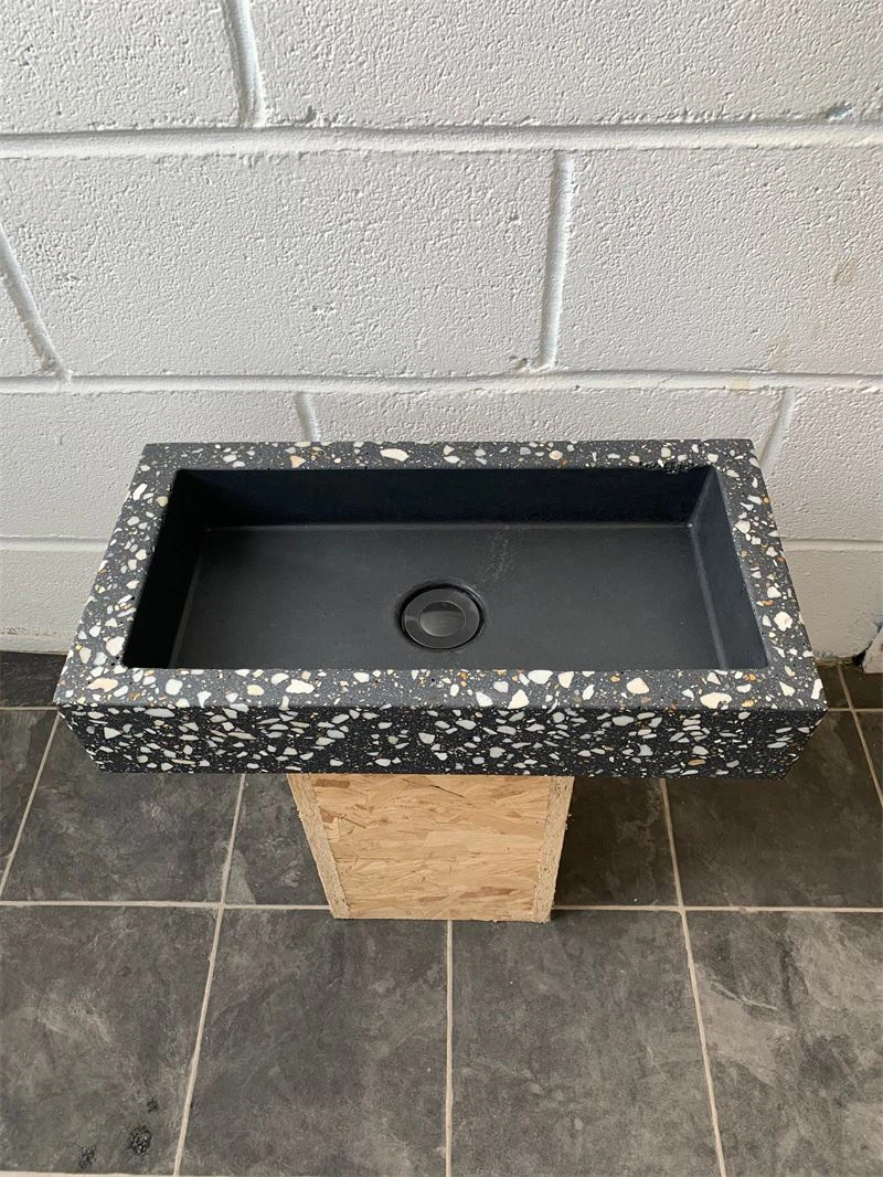 Black Terrazzo Wash Basin