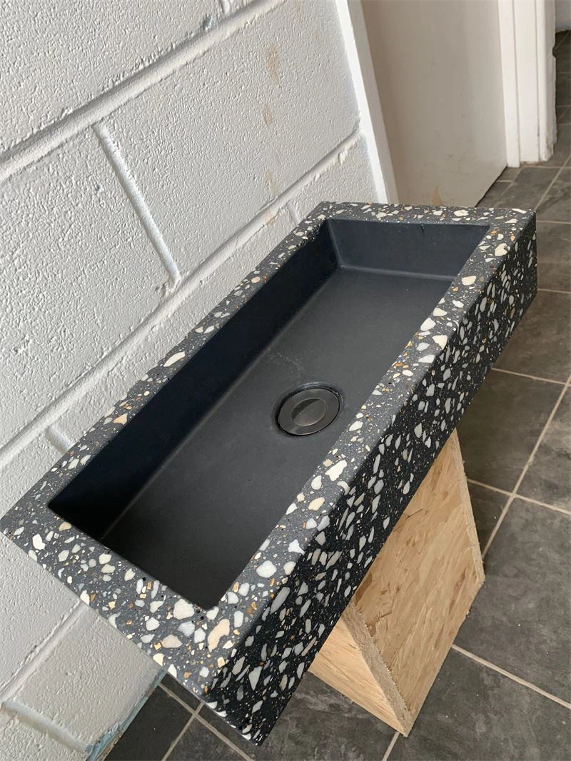 Black Terrazzo Wash Basin