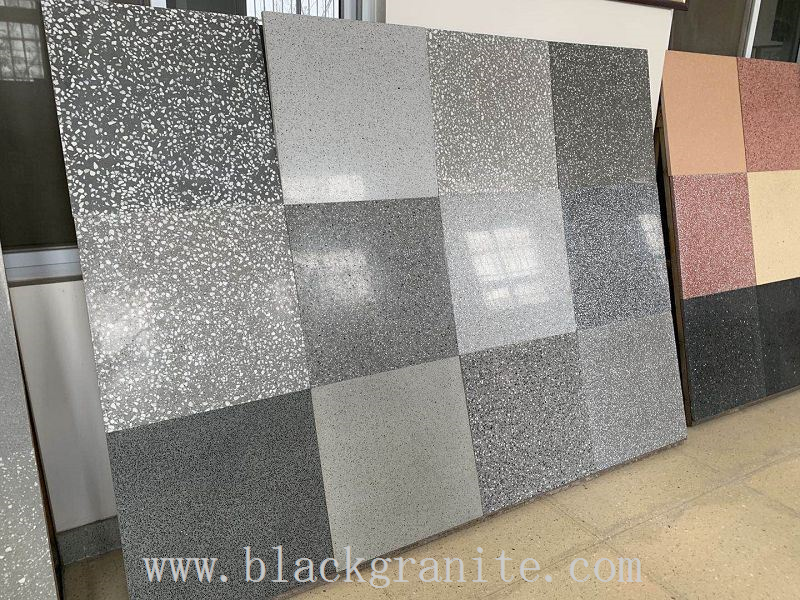 Black Terrazzo and White Terrazzo Tiles