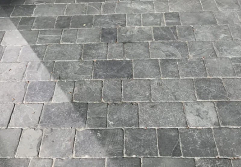 Black Tumbled Slate Setts