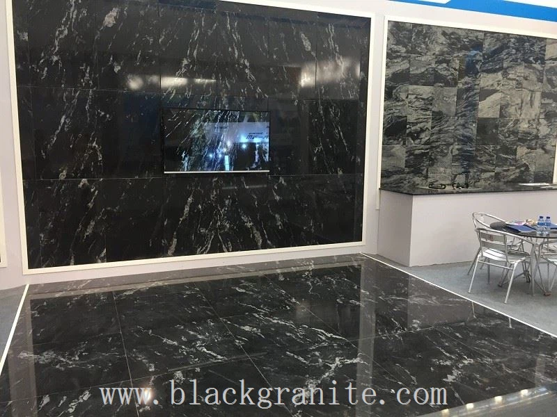 Black and White Granite Flooring Tile