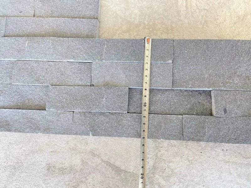 China Black Sandstone Culture Stone Panel For Wall Cladding